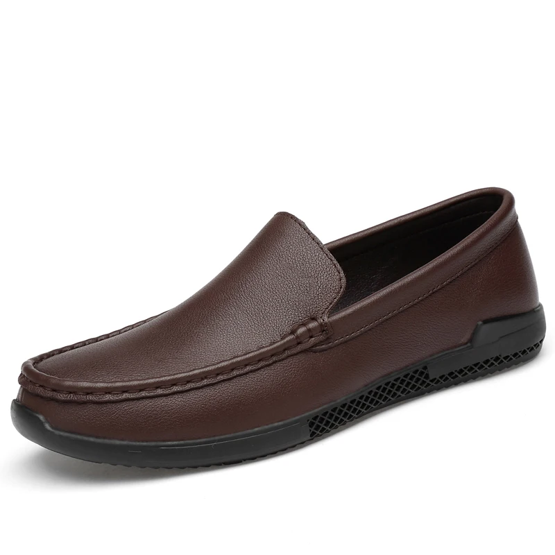 

Men Casual Leather Shoes Comfortable Man Walking Boat Shoe Loafers Moccasins Flat Brown Black Male Luxury Fashion Sneakers