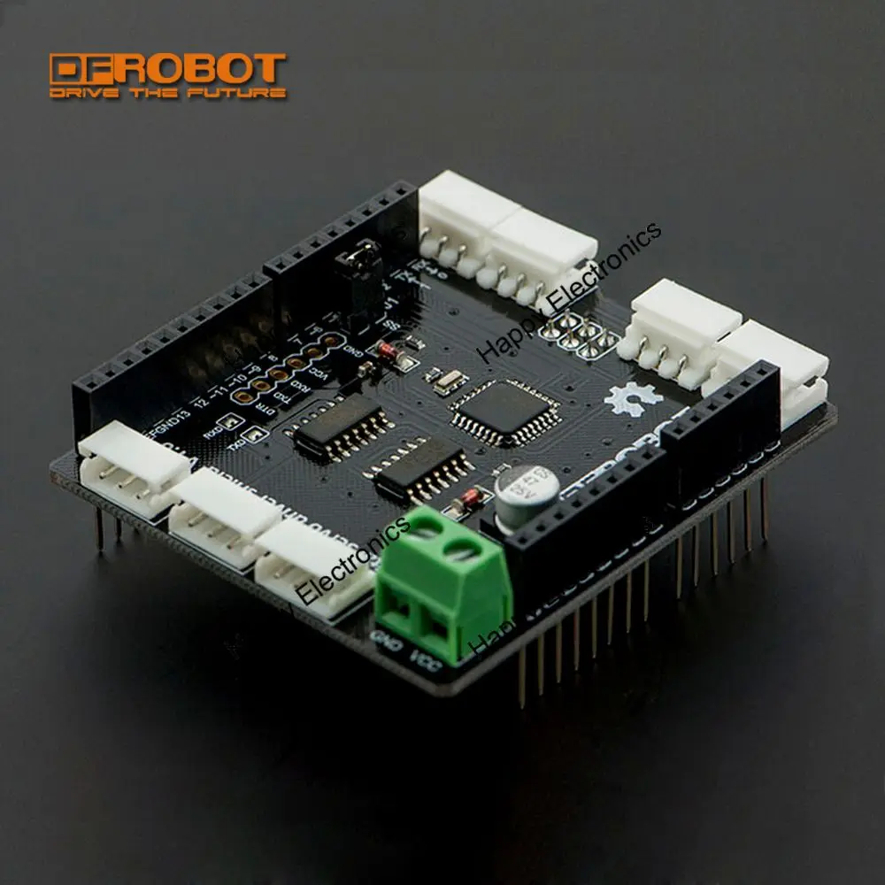 DFRobot умный цифровой сервопривод щит для Arduino V1.0 Atmega8 12 в 7 каналов совместимый с