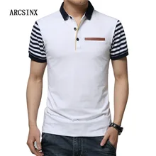 ARCSINX Slim Fit Polo рубашка мужская плюс размер 5XL 4XL 3XL хлопок Поло мужская рубашка большого размера повседневная с коротким рукавом летние мужские Поло