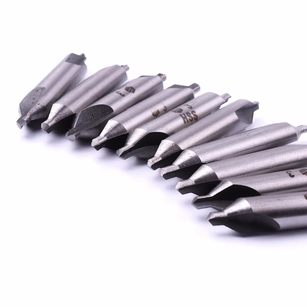 10pcs 1*3mm Or 3*8mmCenter Drill HSS 2 edges Reaming Drill Center Drill Bit For Hole Machining Reduces Error
