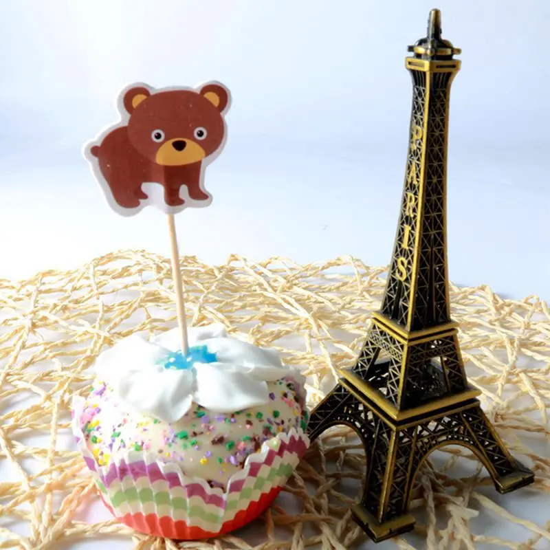 24 шт. &quotКролик&quot &quotМедвежонок&quot Совы лисы с днем рождения вечерние Baby Shower кекс