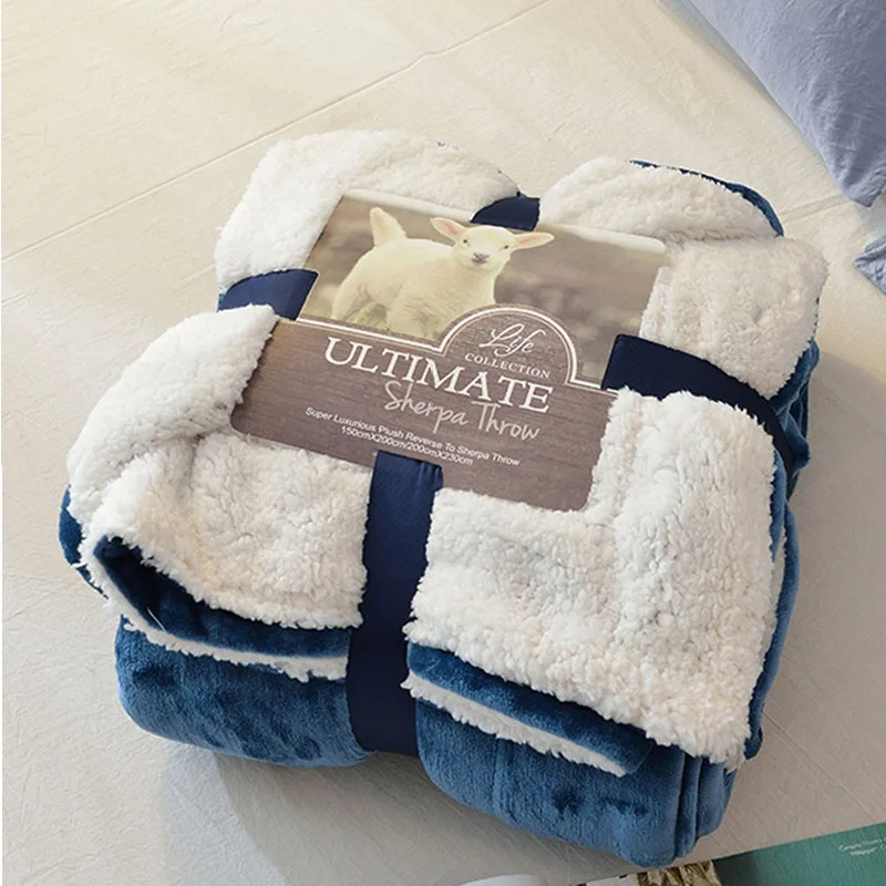 Супер мягкое одеяло из шерсти ягнёнка, кашемир, одеяло для дивана, для использования в офисе, детское одеяло, полотенце для путешествий, флисовая сетка, переносное автомобильное дорожное одеяло