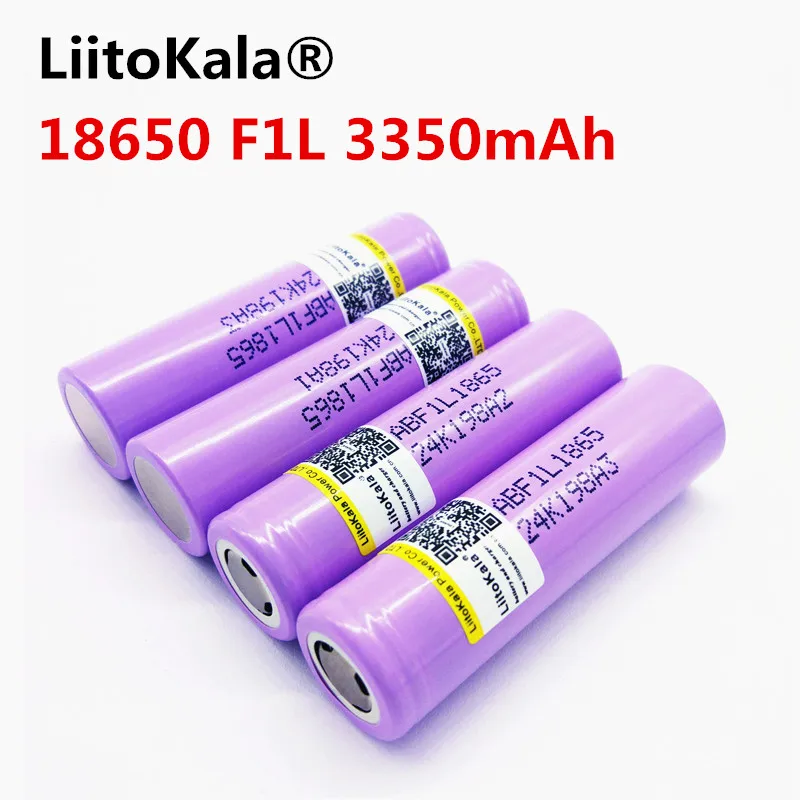 4 шт./лот liitokala новый оригинальный 3 6 В 18650 INR18650 F1L 3350 мАч 2 в отключается