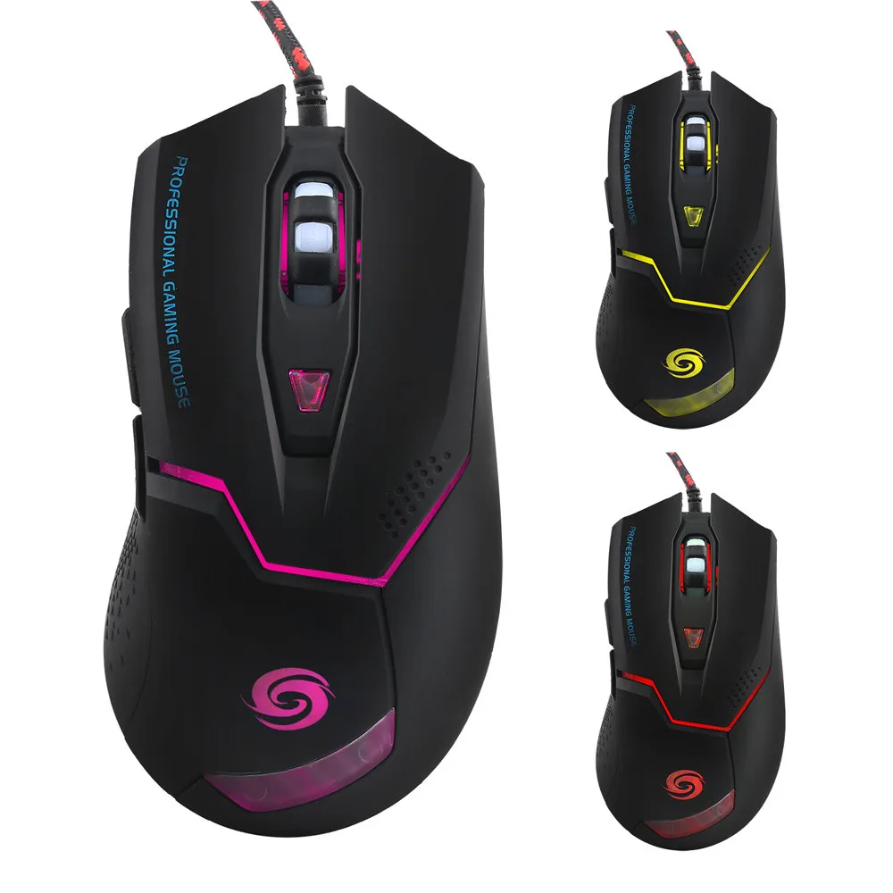 2400 dpi 6D кнопки светодиодный Проводная игровая мышь для ПК ноутбука