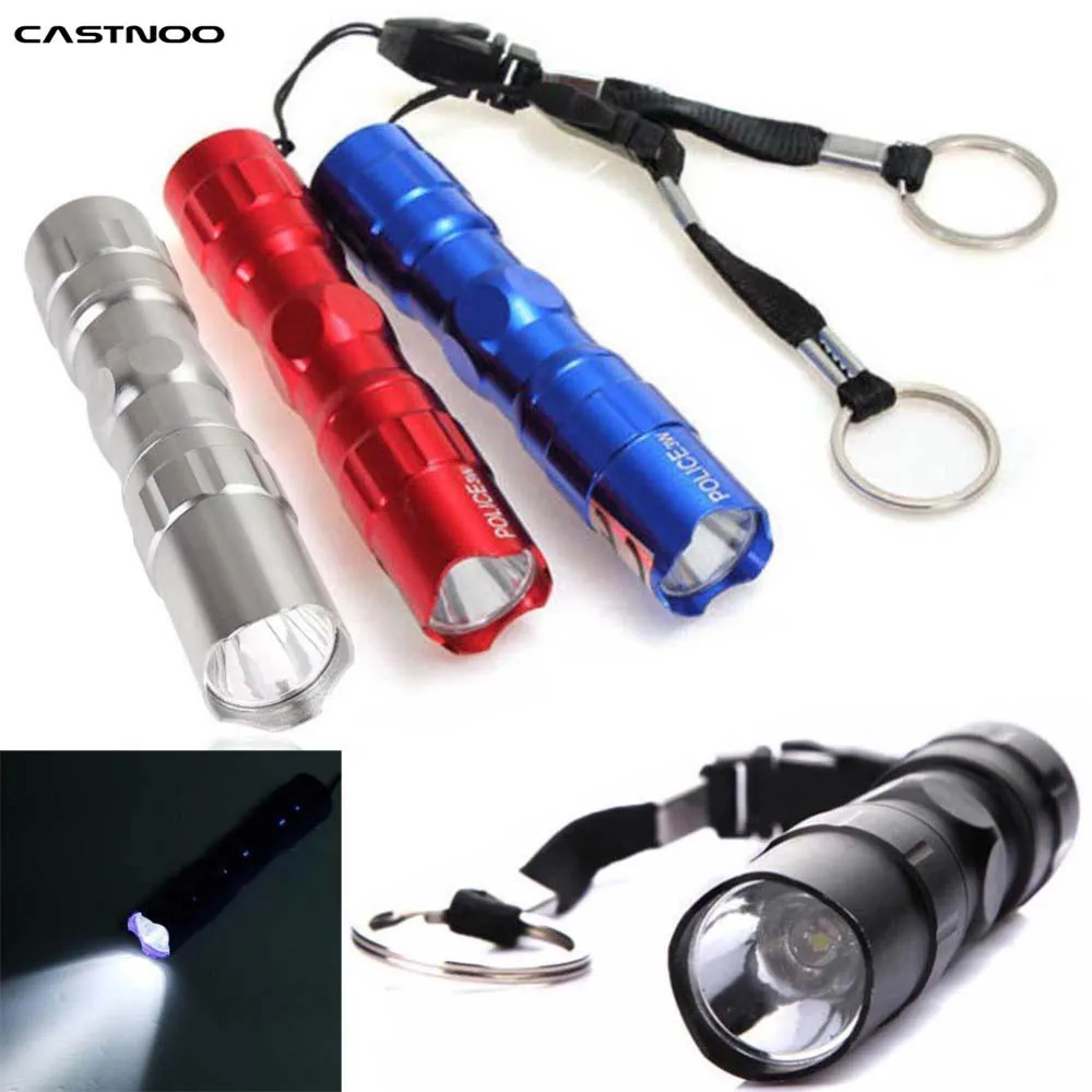 

1 PC XPE-Q5 LED Mini Flashlight Ultra Bright Handy Penlight Torch Pocket AA powerful Waterproof lamp with Keychain