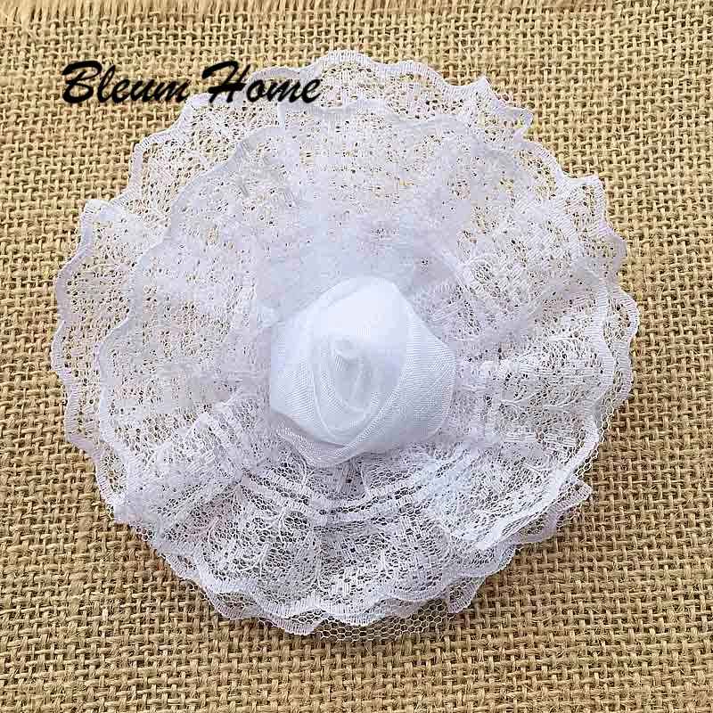 

Bleum Home 2pcs Russian students present Fashion Elastic white lace Bow Style Hair Band Headband HairBand hair accessories