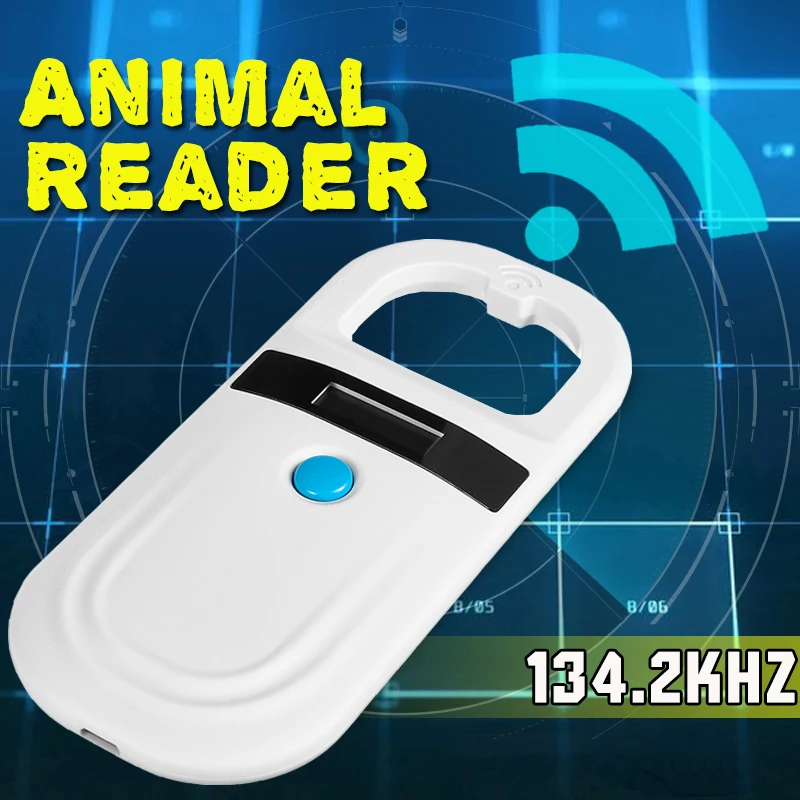 

2018 New 134.2Khz Animal ID Reader OLED Portable Pet Microchip Scanner Pet Dog Chip Scanner Handheld RFID