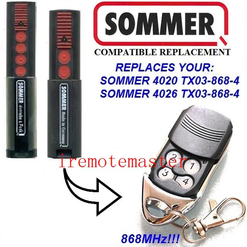 

remote for replace SOMMER 4020 TX03-868-4 4026 TX03-868-4