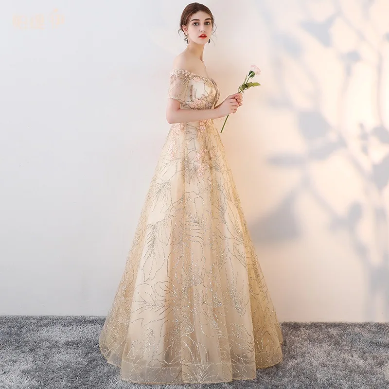 Женское вечернее платье с блестками Beauty Emily длинное ТРАПЕЦИЕВИДНОЕ ПЛАТЬЕ цвета