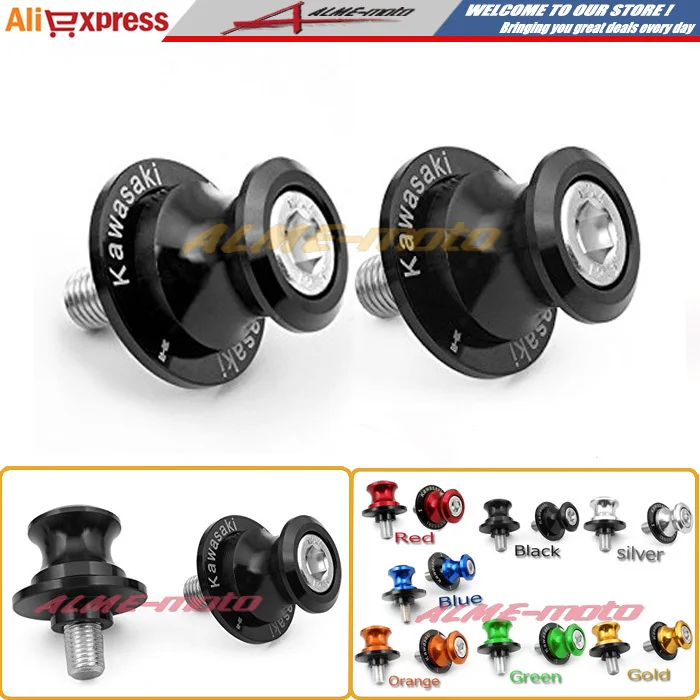 M10 Swingarm Sliders Spools For KAWASAKI NINJA 250R 88 14, NINJA 300 13
