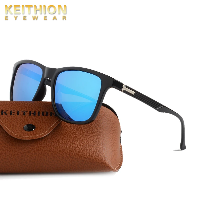 KEITHION Brand Design Polarized Sunglasses Men Square Frame Mirror Sun Glasses Outdoor Driving Fashion Uv400 Eyewear