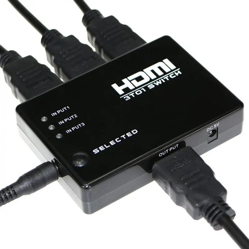 

3 PORT 1080p HDMI Switch Switcher Selector Splitter DVD IR Remote For HDTV