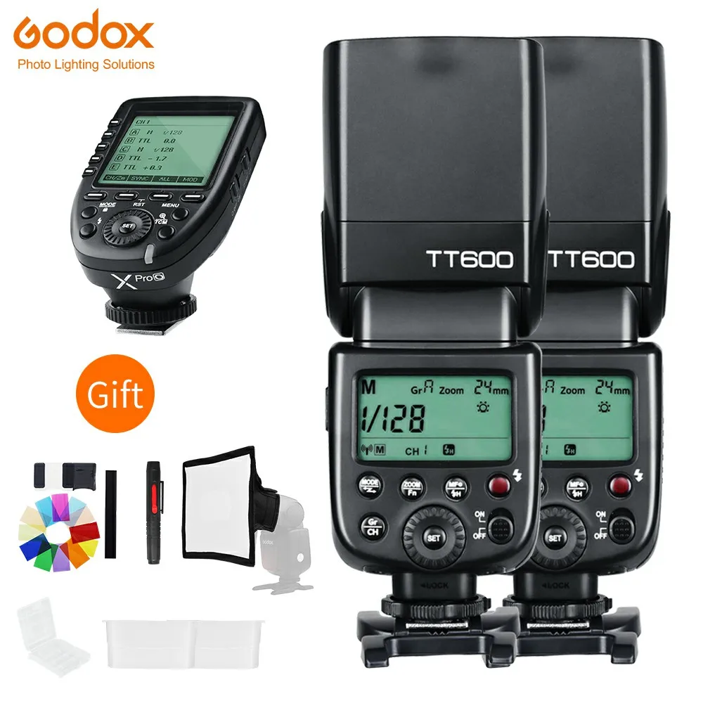 Godox 2x TT600 2,4G Беспроводной GN60 Master/Slave Камера Вспышка Speedlite с Xpro триггера для цифровой зеркальной камеры Canon Nikon sony Pentax Olympus Fuji - Цвет: for Olympus