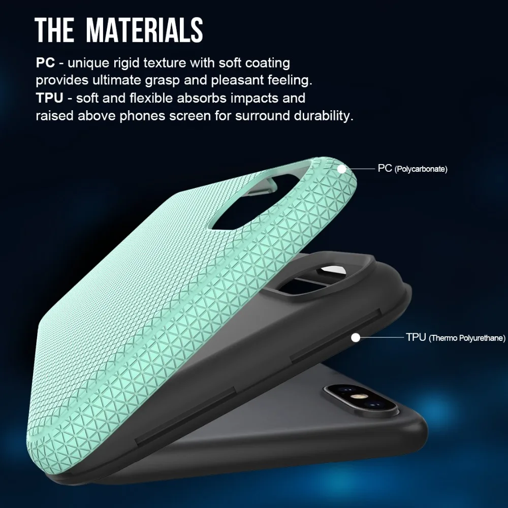 A prueba de choques de la armadura de la caja del teléfono para iphone X XS X Max XR para iphone 8 7 6 6 S Plus 5S SE cubierta trasera de TPU de alta disipación del calor A prueba de choques de la armadura de la caja del teléfono para iphone X XS X Max XR para iphone 8 7 6 6 S Plus 5S SE cubierta trasera de TPU de alta disipación del calor