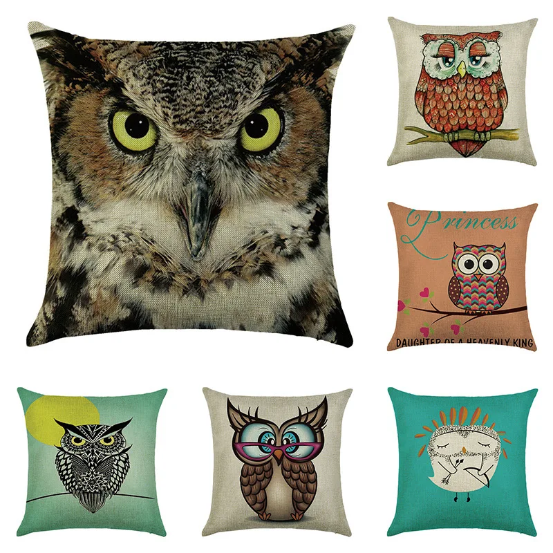 

Home Textile Lovely Cartoon Owl Cushion Cover Decorative Pillows Cushions For Sofa Pillowcases Chairs Cushion Car Seat Covers