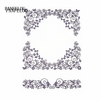 

PANFELOU Easter Flower crown Embossing folders Plastic For Scrapbooking DIY Template Fondant Cake Photo Album Card Making