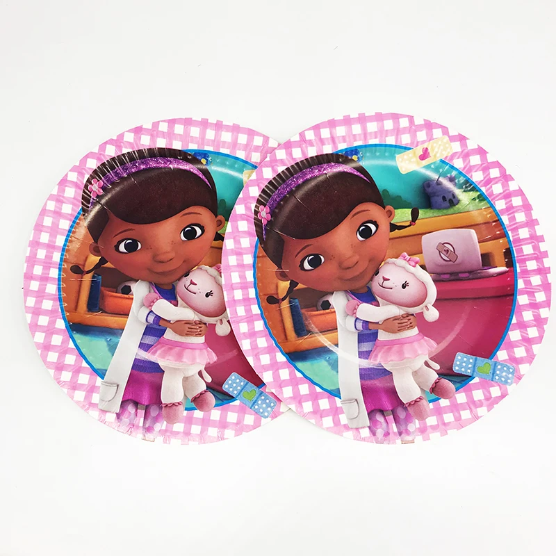 43 шт. Doc McStuffins одноразовая посуда Doc McStuffins украшения для дня рождения Doc McStuffins тарелки скатерти с чашками