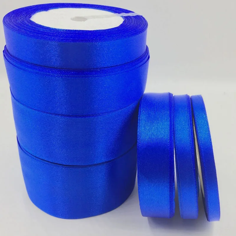 (25 yards/roll) Navy Single Face Satin Ribbon Wholesale Gift Wrapping