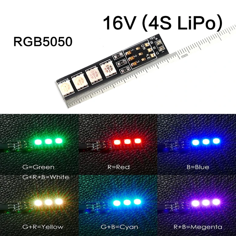 Matek RGB светодиодный ная плата 5050 16v для телефона батарея FPV мультикоптеры