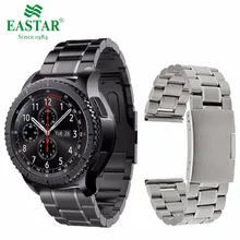 Легко установить ремешок для часов из нержавеющей стали Quick Release Pin для samsung gear S3 Classic Frontier стальной браслет с пряжкой Коричневый