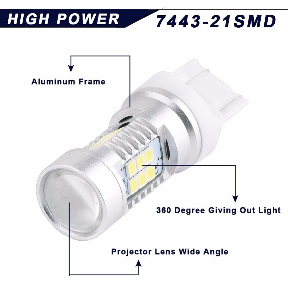 Универсальная Светодиодная лампа COPPIA LAMPADE для OPEL ZAFIRA MOKKA ASTRA MERIVA T20 W21/5W DRL BIANCO ICE SMD