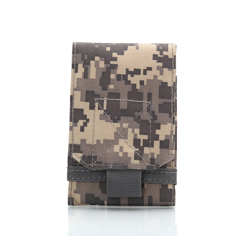  Outdoor Tactical Phone Bag MOLLE Army Camo Camouflage Bag Hook Loop Belt Pouch 1000D Nylon Mobile P - 32898615761
