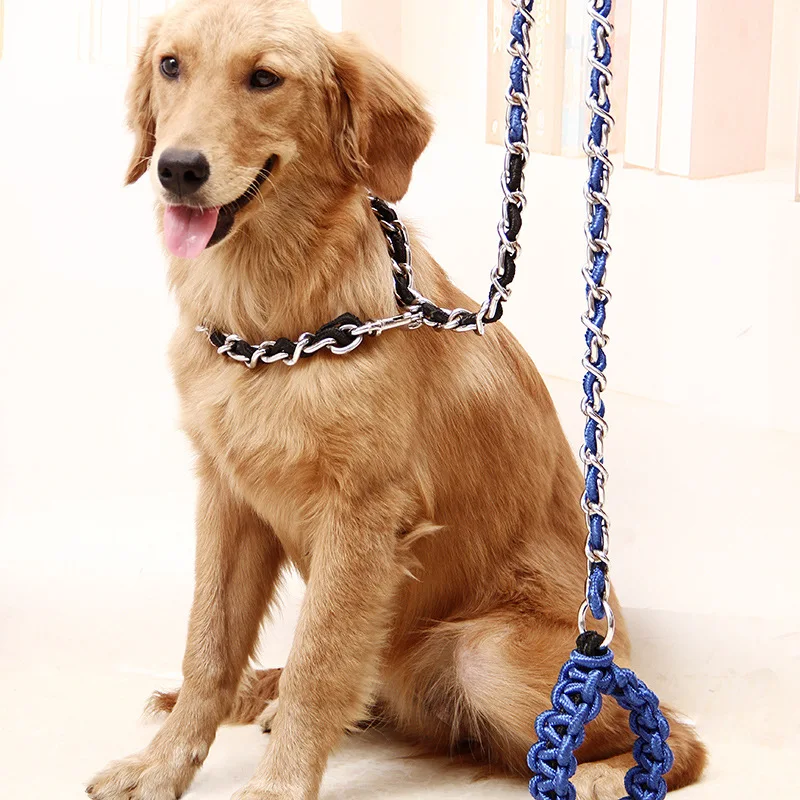 Большой питомец выделенный поводок для собак тяговые пряди веревочное плетение ошейники для собак поводки цепи прочные для больших собак животных