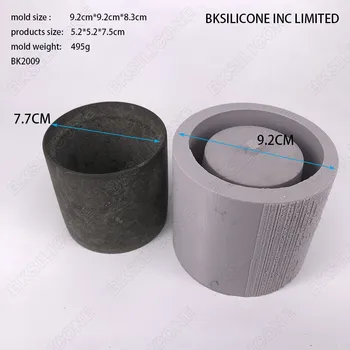 

Large cylindrical cement fleshy round flowerpot silicone mold clay mould