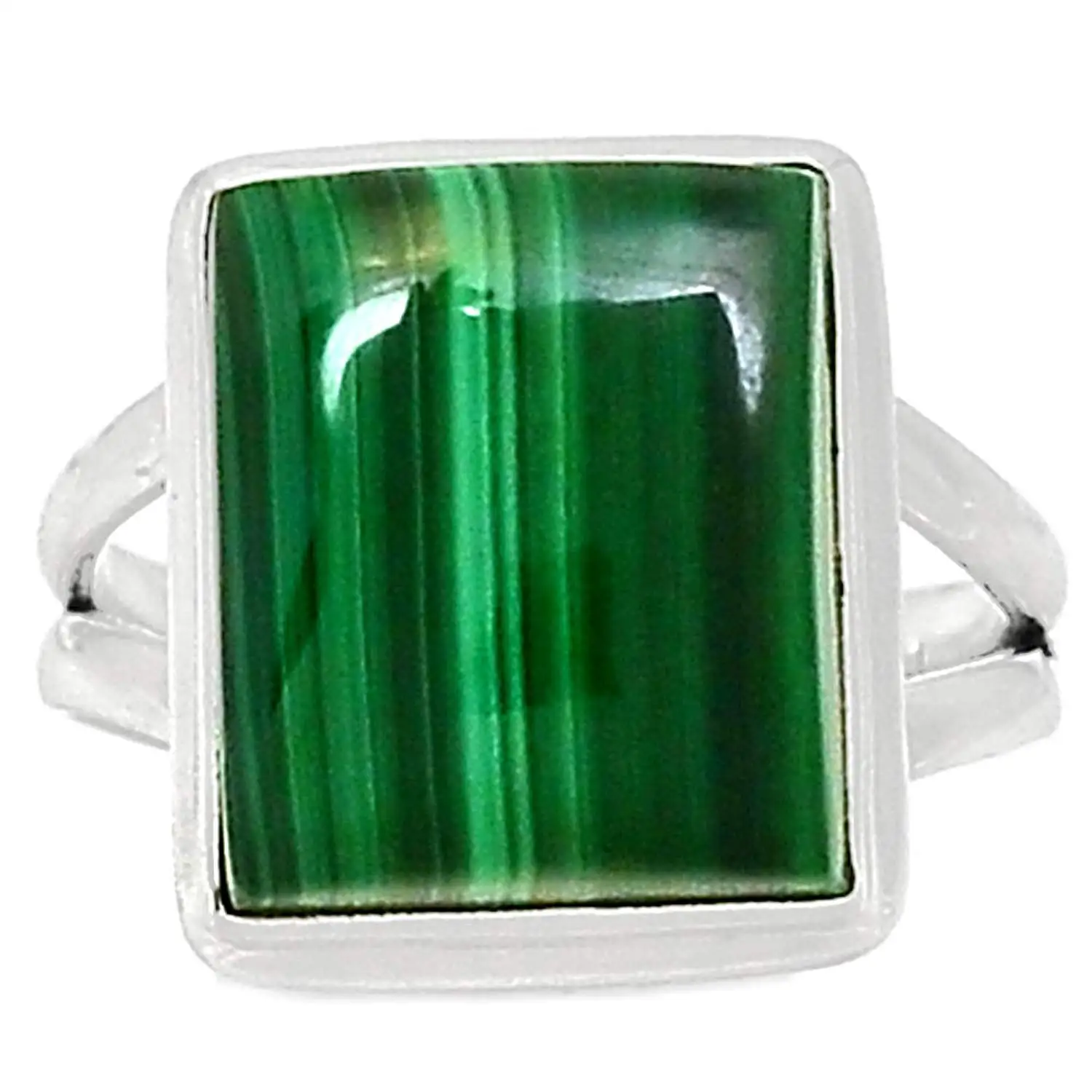 

Genuine MALACHITE Ring 925 Sterling Silver Jewelry,USA Size :7.5, MHBAR3766