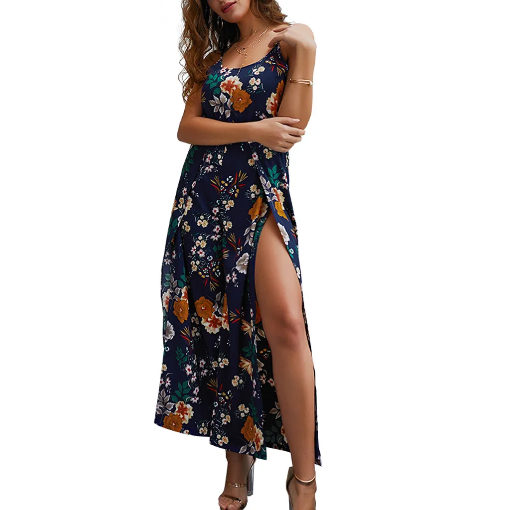 

2019 Sexy Hot Sale Padded BraWomen Fashion Sleeveless Summer Beach Dress Lady Camisole Printed RomperWomen Bathing Suit biquini