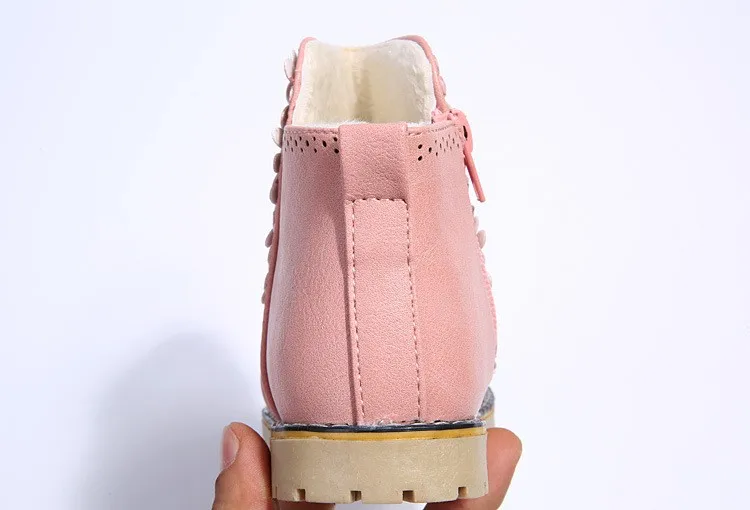 J Ghee/ г. осенне-зимняя обувь для девочек модные детские туфли принцессы теплые хлопковые ботинки детская обувь с цветочным рисунком ботинки для девочек