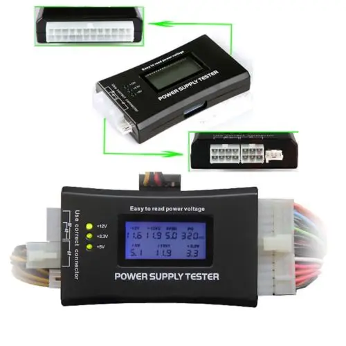 Цифровой ЖК-блок питания тестовый er многофункциональный компьютер 20 24 Pin Sata lcd PSU HD ATX BTX тестовый источник напряжения высокое качество
