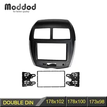 Doppio Din Car Radio Fascia per Mitsubishi ASX RVR 2012 Stereo Facia Dash CD Trim Kit di Installazione Telaio