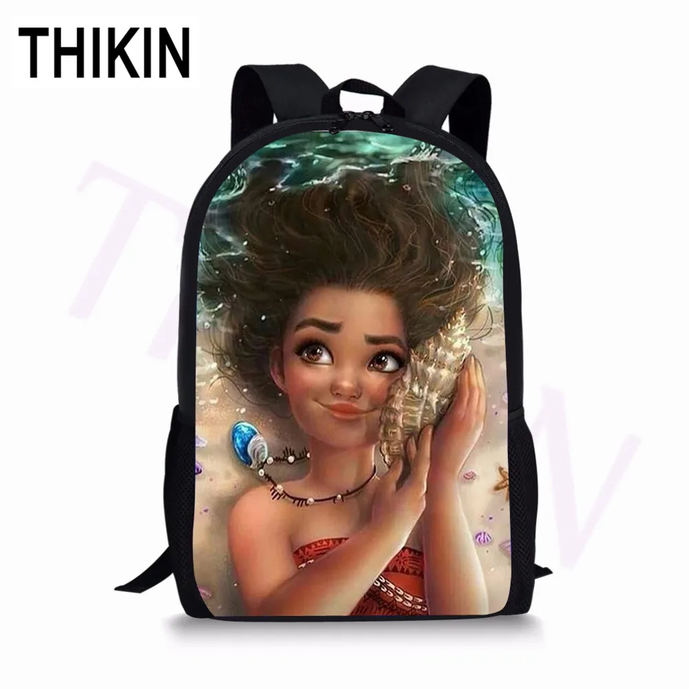 THIKIN афро Америка черное искусство девочки дети школьные сумки Back Pack учители, доктора, медсестры детские школьные сумки молодежный рюкзак - Color: as picture