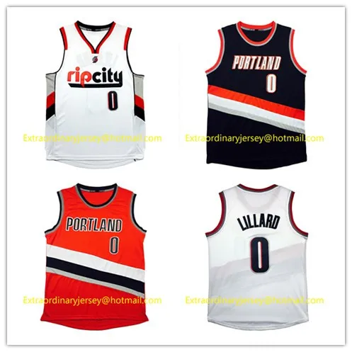 Мужская Майка Дамиан Лиллард #0 молодежь джерси Ребенком Баскетбол Джерси