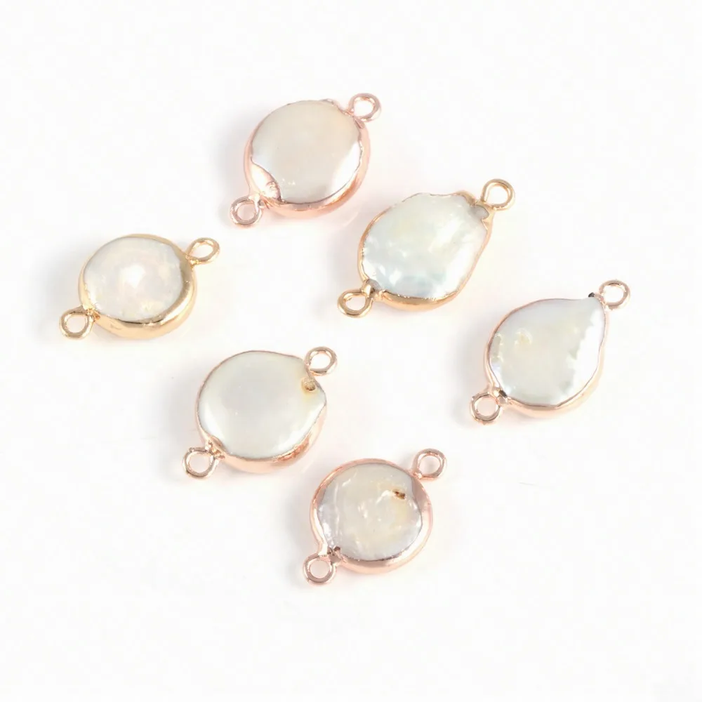 

1pcs Natural Irregular Pearl Shell Connector Fashion Jewelry DIY Bracelet Necklace Charm Jewelry Making