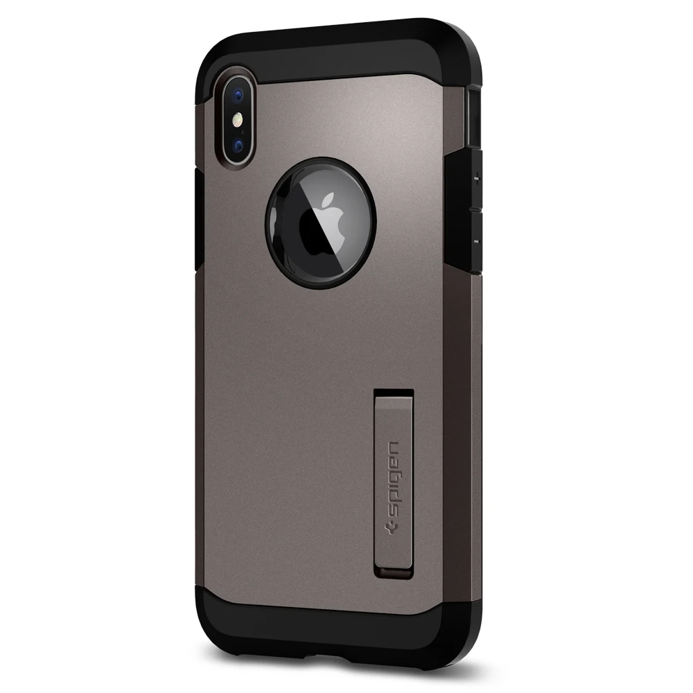 Жесткий защитный чехол SPIGEN для iPhone XS/iPhone X - Цвет: Gunmetal