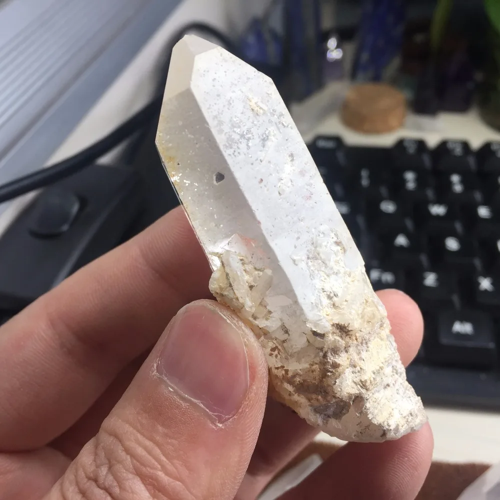 

Today's Promotional Price 45g Natural Skeleton Quartz Crystal Stone Healing Minerals Wand Specimen #BH1057