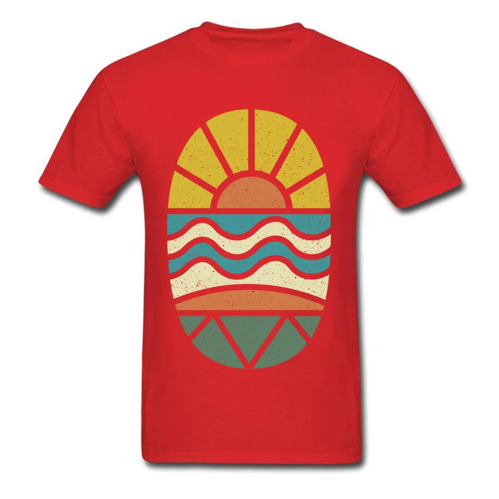 Casual Lets Go Surfing Tops T Shirt for Men Prevalent Lovers Day Crewneck 100% Cotton Short Sleeve T-Shirt Casual Clothing Shirt Lets Go Surfing red
