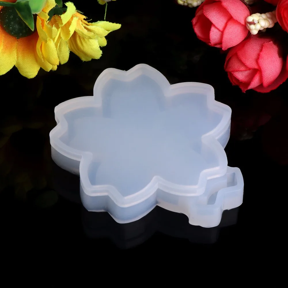 Прозрачный силиконовая форма для кексиков кулон Плесень Смола Сакура брызговик DIY инструмент для изготовления ювелирных изделий