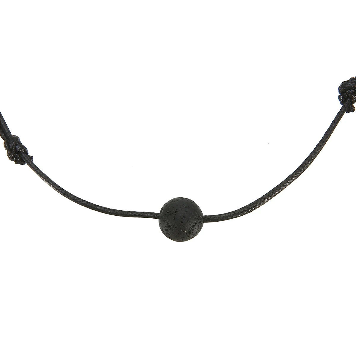 Adjustable Leather Chain Choker Necklace Shellhard Black Lava Rock Essential Oil Diffuser Pandant Neckalces Women Jewelry