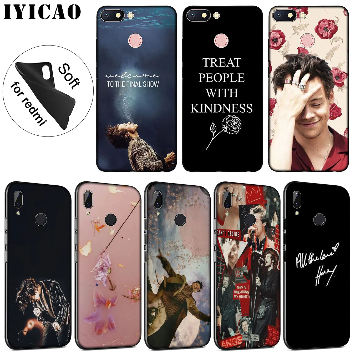 Мягкий силиконовый чехол Harry Styles Treat People With Kindness для Xiaomi Redmi K30 K20 8A 7A 6A 5A S2 GO Note 8 8T 7 5 6