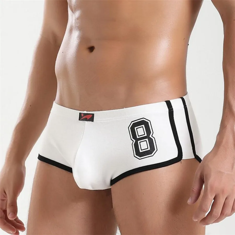 Number Printed High Quality Men Underwear Boxer Shorts Breathable