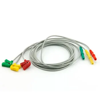 

Free Shipping AAAMI holter recorder ECG leadwire,3 leads,Snap,AHA D1.5 to Clip 4.0 Holter Cables for Holter Machine