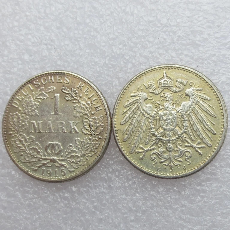 Uncirculated Германия 1 Марк серебро 1915GG внешней Монета КОПИЯ металлическое ремесло умирает завод по производству