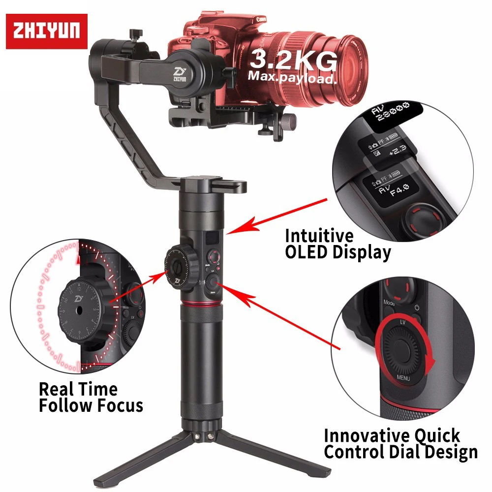 Zhiyun Crane 2 крана 3 осевой переносной карданный стабилизатор с TransMount мини двойная