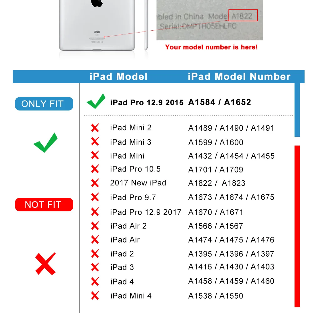 Для Apple iPad Pro 12 9 чехол ProCase Стенд для дюйма 2016 авто сна/Пробуждение магнитная