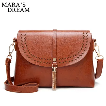 

Mara's Dream 2018 New Vintage Crossbody Bags High Quality PU Leather Shoulder Bag Tassel Women Messenger Bags Small Ladies Purse