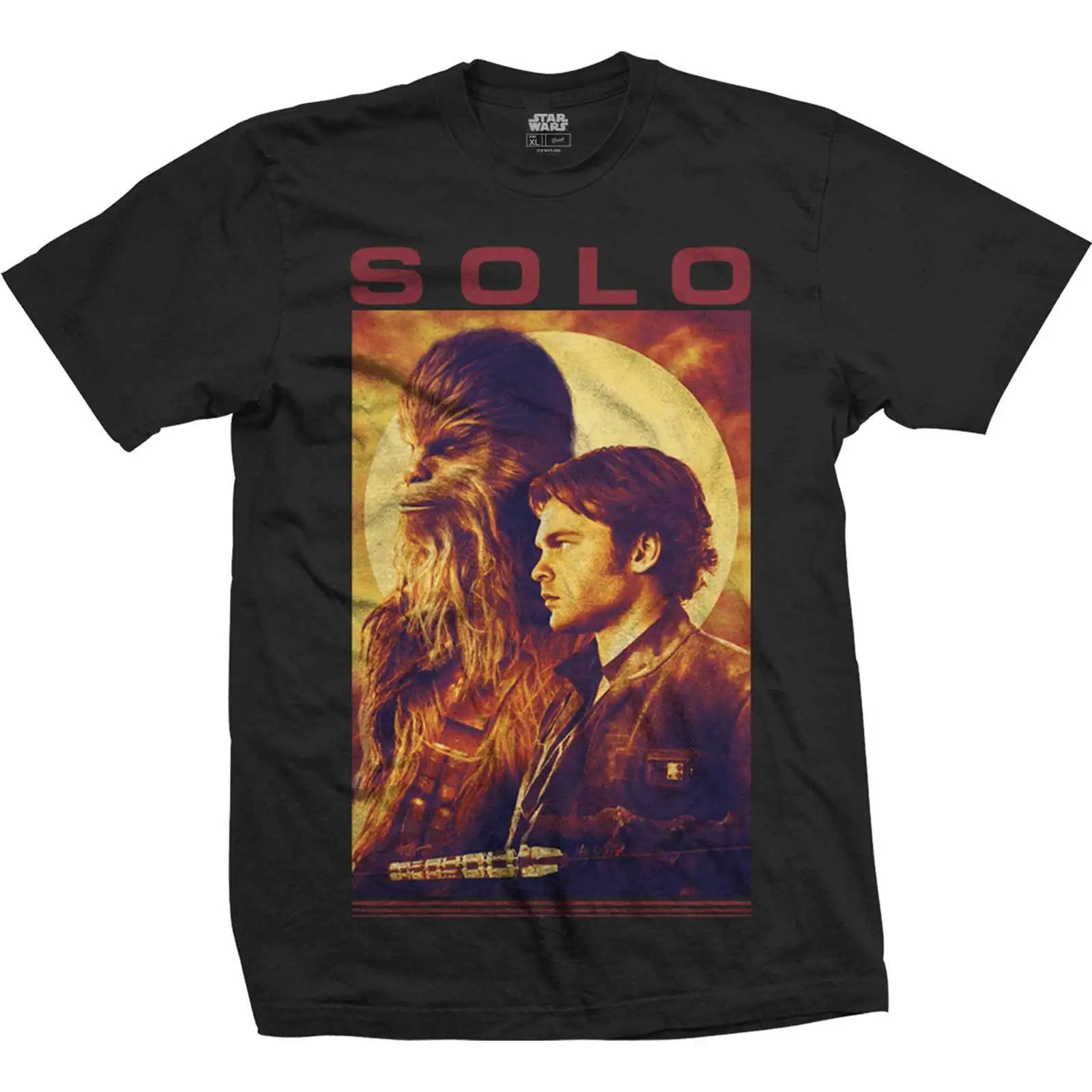 Star Wars Han Solo Chewbacca Sun Portrait Оригинальная футболка мужская унисекс летние знаменитые
