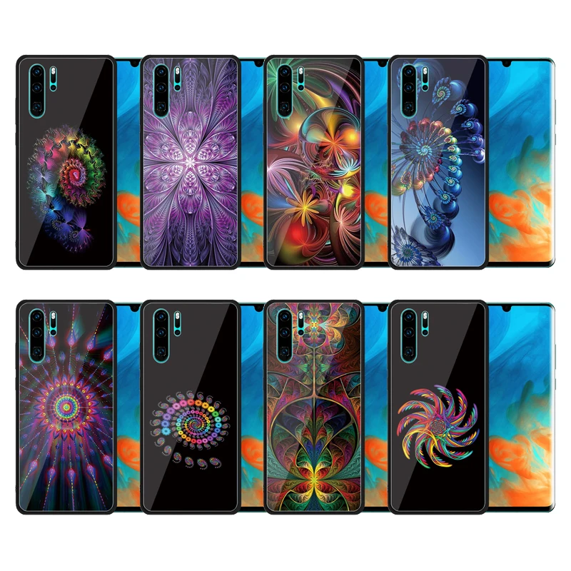 

Luxury Tempered Glass Shell Case for Huawei P30 Pro P20 Lite P Smart Plus 2019 Colorful Phone Cases Cover Coque Fundas
